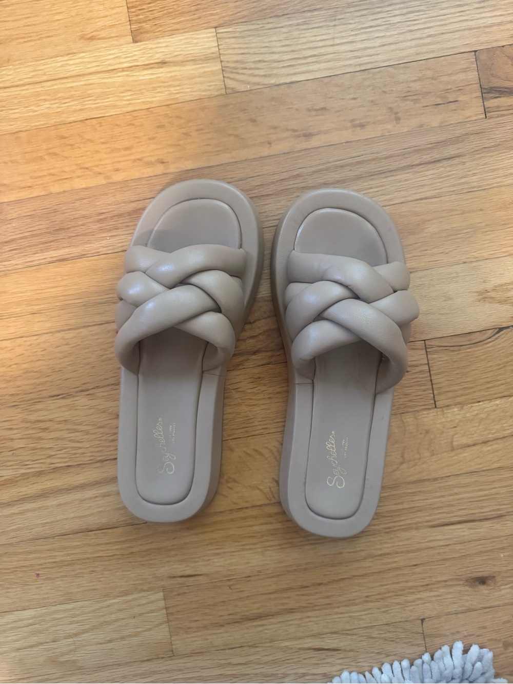 Seychelles Taupe Braided Slide Mules